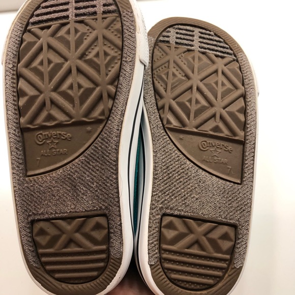 Teal Converse Sneakers. Sz 7. Great used condition - Picture 6 of 6